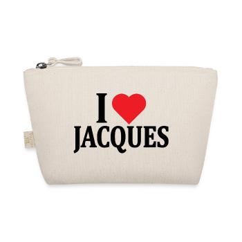 t-shirt J’aime Jacques idée cadeau t-shirt - Trousse biologique - nature - Devant