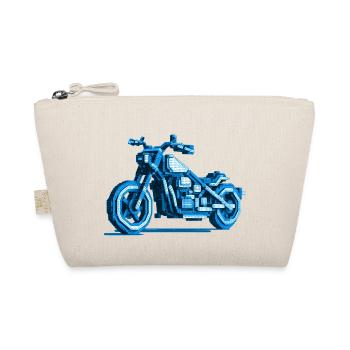 MotorcycleChopper in beautiful 8 bit pixel graphics - Organic Pouch - nature - Front