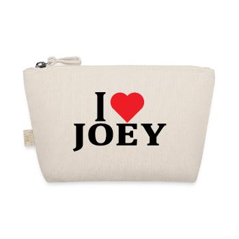 name t-shirt I love Joey t-shirt gift idea - Organic Pouch - nature - Front