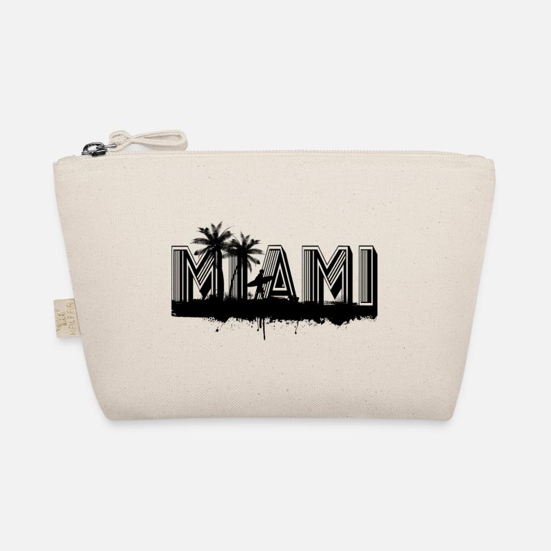 Miami Florida USA Surfer Summer Beach Palm Trees Organic Pouch