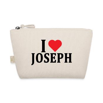 Name T-Shirt I love Joseph T-Shirt Geschenkidee - Bio-Täschchen - Natur - Vorne