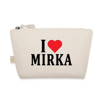 nom du t-shirt J’aime Mirka idée cadeau t-shirt - Trousse biologique - nature - Devant