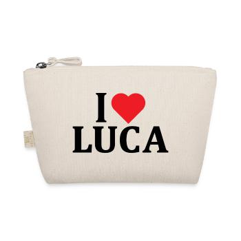 T-Shirt-Name Ich liebe Luca T-Shirt-Geschenkidee - Bio-Täschchen - Natur - Vorne