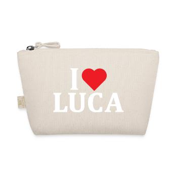 T-Shirt-Name Ich liebe Luca T-Shirt-Geschenkidee - Bio-Täschchen - Natur - Vorne
