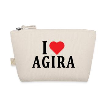 Sicily t-shirt I love Agira t-shirt gift idea - Organic Pouch - nature - Front