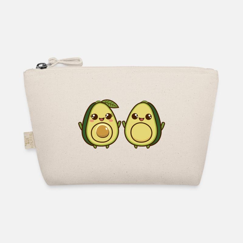 Animiertes niedliches Avocado-Duo - Bio-Täschchen - Natur