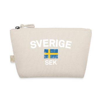 Kunst der schwedischen Flagge in Not - Bio-Täschchen - Natur - Vorne