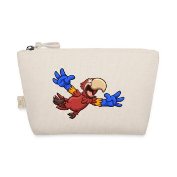 Cartoon Red Macaw - Organic Pouch - nature - Front