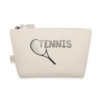 Tennis Teniisschläger Symbol Icon Logo Grafik - Bio-Täschchen - Natur - Vorne