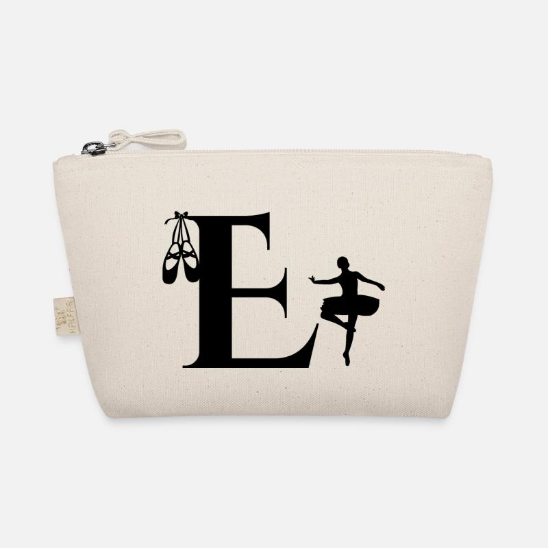 Buchstabe e Ballerina - Bio-Täschchen - Natur