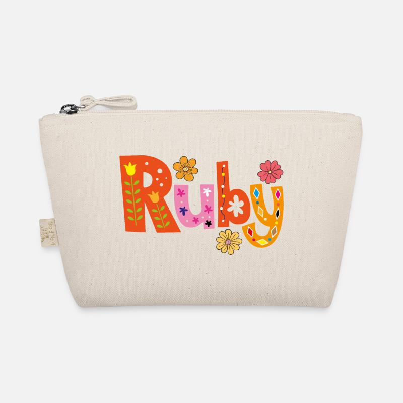 Personalized Ruby Name - Organic Pouch - nature