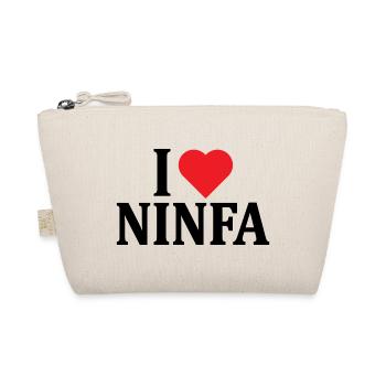 T-Shirt Ich liebe Ninfa T-Shirt Geschenkidee - Bio-Täschchen - Natur - Vorne