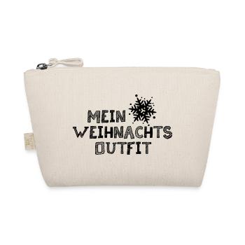 xmas outfit design Stern Schneeflocke Weihnachten - Bio-Täschchen - Natur - Vorne