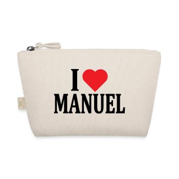 t-shirt I love Manuel t-shirt idée cadeau - Trousse biologique - nature - Devant