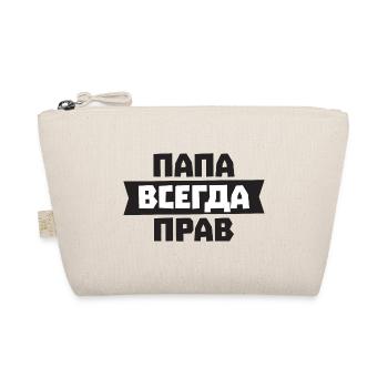 Papa hat immer Recht auf Russisch für Russian - Bio-Täschchen - Natur - Vorne