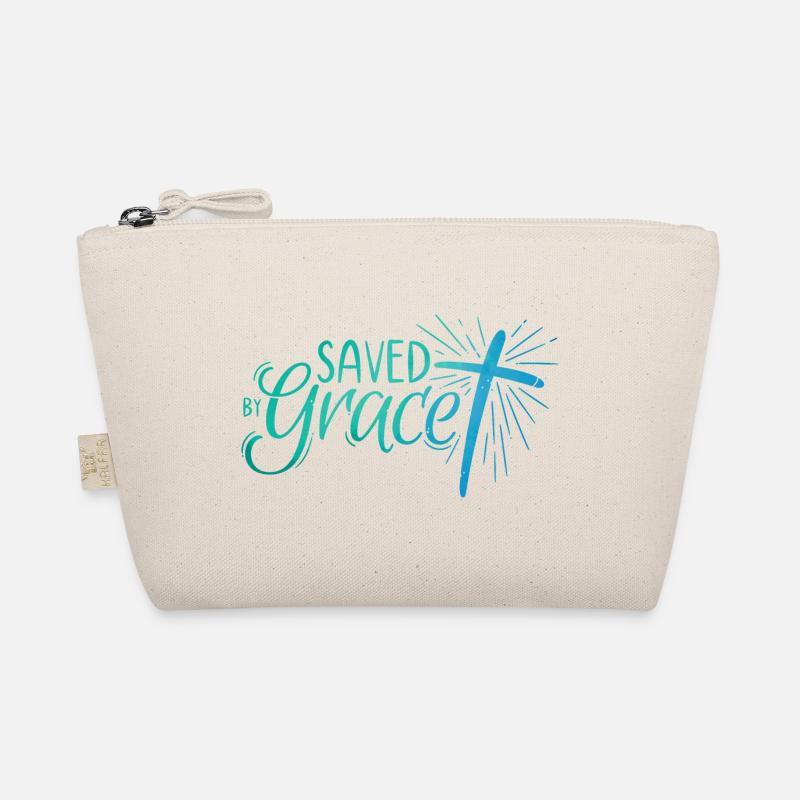 Saved by Grace Lettering Bio-Täschchen