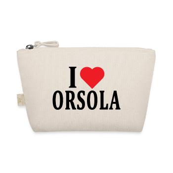 T-Shirt I love Orsola T-Shirt Geschenkidee - Bio-Täschchen - Natur - Vorne
