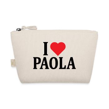 t-shirt J’aime Paola t-shirt idée cadeau - Trousse biologique - nature - Devant