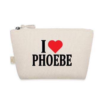 t-shirt I love Phoebe t-shirt gift idea - Organic Pouch - nature - Front