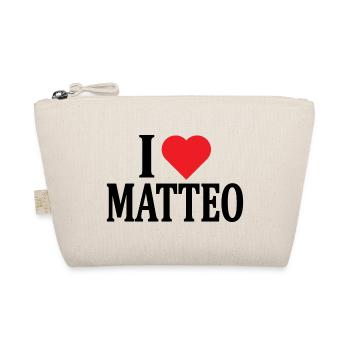 t-shirt I love Matteo T-Shirt Geschenkidee - Bio-Täschchen - Natur - Vorne