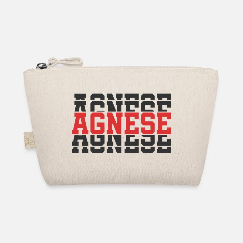 t-shirt Agnese t-shirt gift idea stacked text Organic Pouch