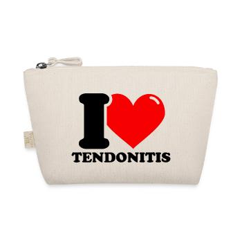I Love Tendinitis - Fitness Weightlifting Funny - Organic Pouch - nature - Front