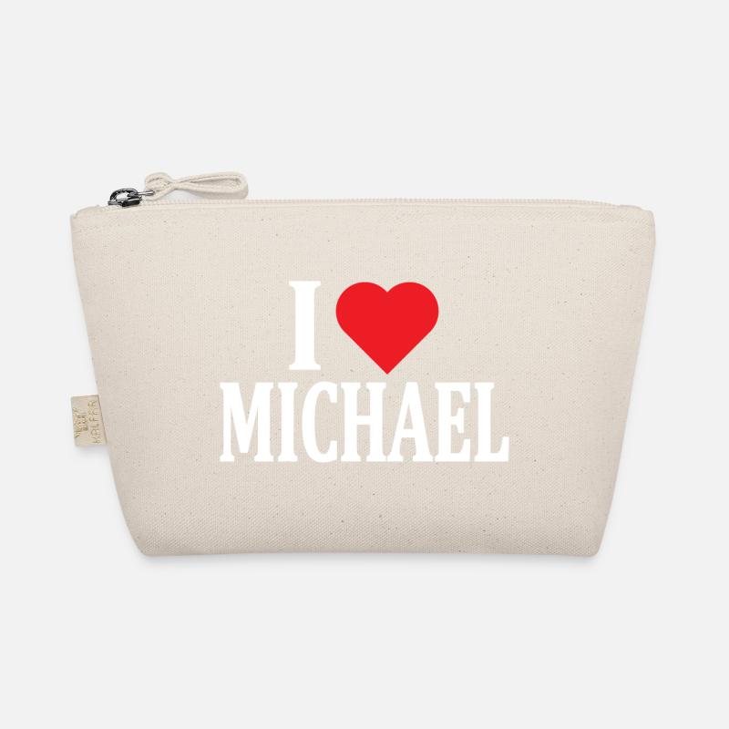 T-Shirt Ich liebe Michael T-Shirt Geschenkidee Bio-Täschchen