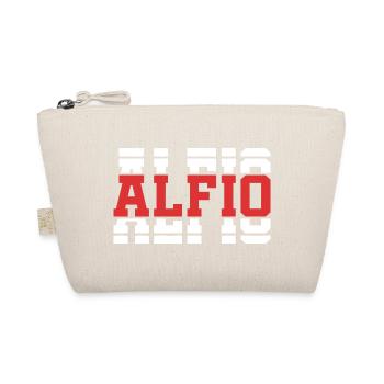 Idée cadeau t-shirt Alfio texte empilé - Trousse biologique - nature - Devant