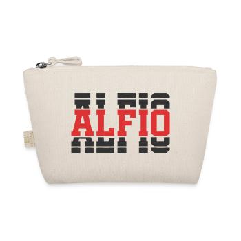 Idée cadeau t-shirt Alfio texte empilé - Trousse biologique - nature - Devant