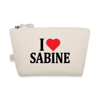 t-shirt I love Sabine t-shirt idée cadeau - Trousse biologique - nature - Devant