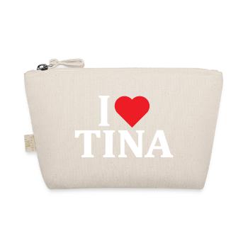t-shirt I love Tina idée cadeau t-shirt - Trousse biologique - nature - Devant