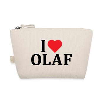 T-Shirt I love Olaf T-Shirt Geschenkidee - Bio-Täschchen - Natur - Vorne