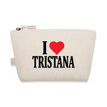 t-shirt I love Tristana idée cadeau t-shirt - Trousse biologique - nature - Devant