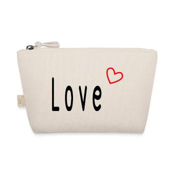 LOVE. HEART. HEARTS. HEART. FATHER's DAY - Organic Pouch - nature - Front