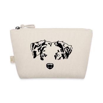 minimal Australian Shepherd Aussie dog - Organic Pouch - nature - Front