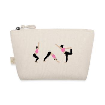 Power yoga in the gym pink - Organic Pouch - nature - Front