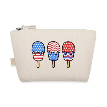 Eis am Stiel amerikanische Flagge 4. Juli - Bio-Täschchen - Natur - Vorne