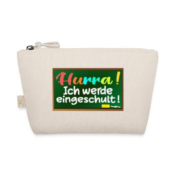 EINSCHULUNG SPRÜCHE SCHULTAFEL - Bio-Täschchen - Natur - Vorne