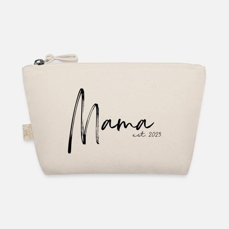 Mama est. 2025 / Frischgebackene Mutter /Schwanger - Bio-Täschchen - Natur