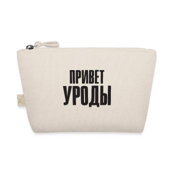 Hello Freaks Saying in Russian for Russian - Organic Pouch - nature - Front