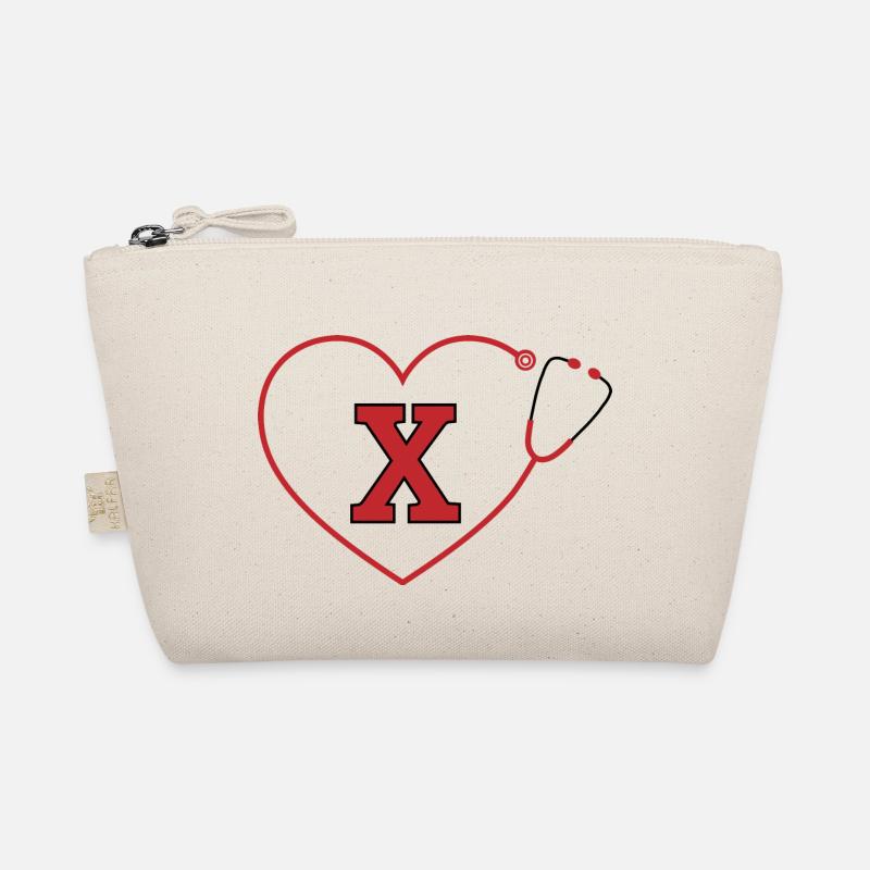 Letter x Stethoscope Organic Pouch
