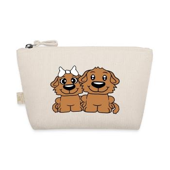 2 Dog Team Two Friends Love Couple In Love - Organic Pouch - nature - Front