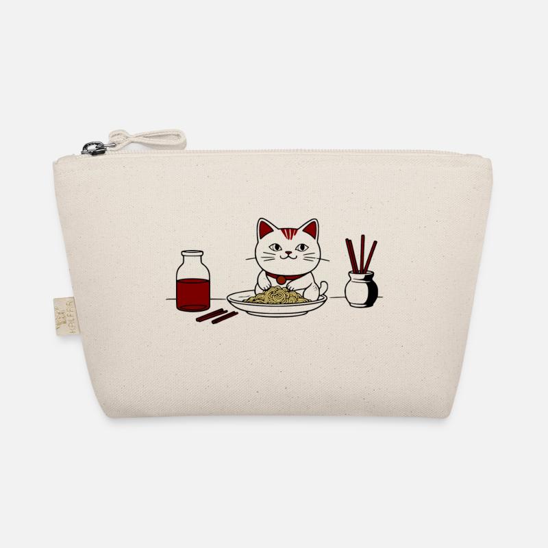 Katze und Ramen Bio-Täschchen