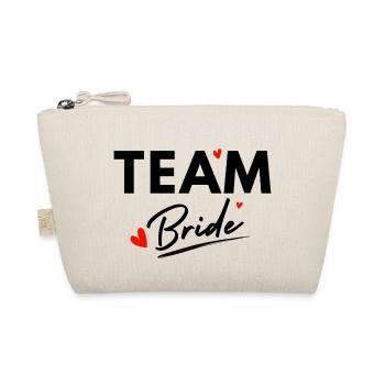 Team Bride Hearts - Bride Gift - Organic Pouch - nature - Front