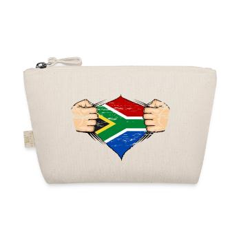 Südafrika Flagge Design used - Bio-Täschchen - Natur - Vorne
