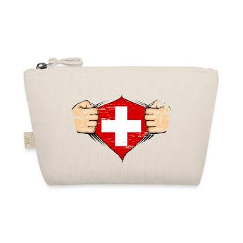 Schweiz Flagge Design used - Bio-Täschchen - Natur - Vorne