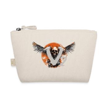 V2 Skull Motorbike Chopper Design Bobber - Organic Pouch - nature - Front