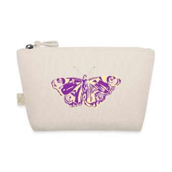 Lila-Gelber Schmetterling - Bio-Täschchen - Natur - Vorne