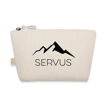 Berge Design Servus Herzschlag für Berge Berg Gruß - Bio-Täschchen - Natur - Vorne