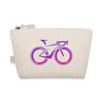 Abstract bicycle design in purple - Organic Pouch - nature - Front